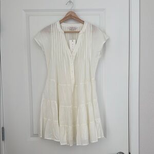 Elegant Cream Button-Down Dress
